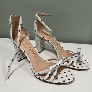 Kate Spade White Polka Dot Women's Heels Size 8.5